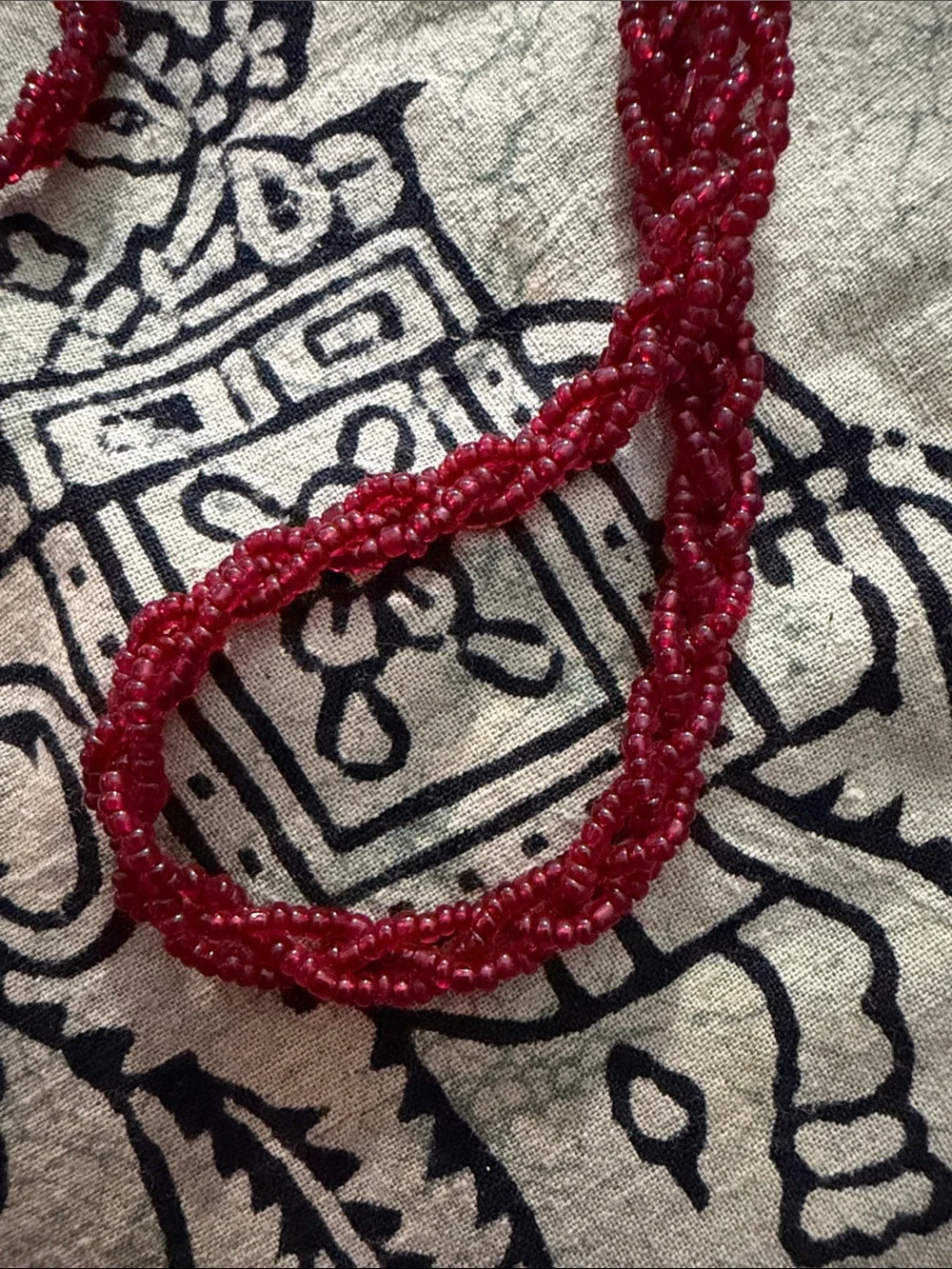 Red Woven Crossbody Bag - Unbranded